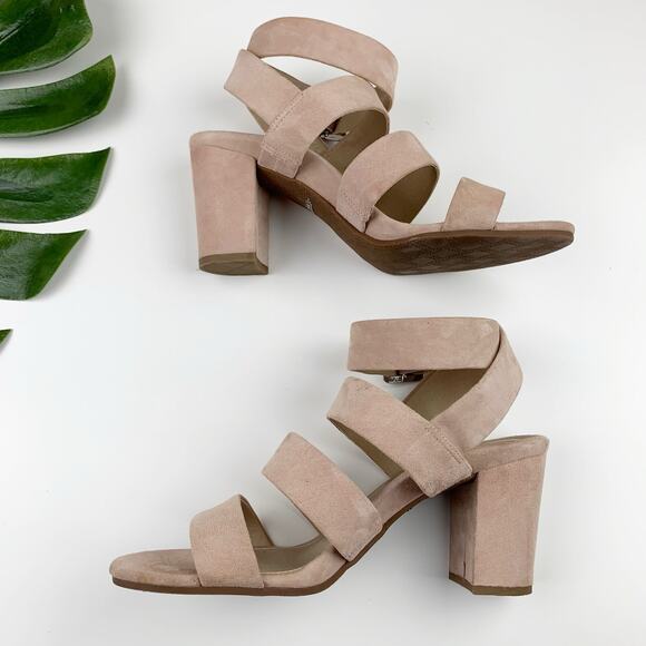 Vionic Blaire Sandals Heels Pink Suede Ankle Strap Strappy Women's 9.5 - Picture 8 of 11